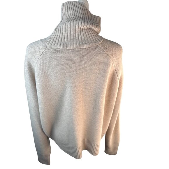 Tara Jarmon Medium Beige Merino Wool Blend Turtleneck Sweater - Picture 10 of 16